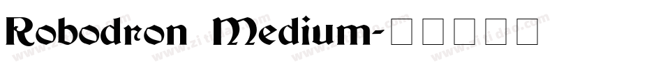 Robodron Medium字体转换